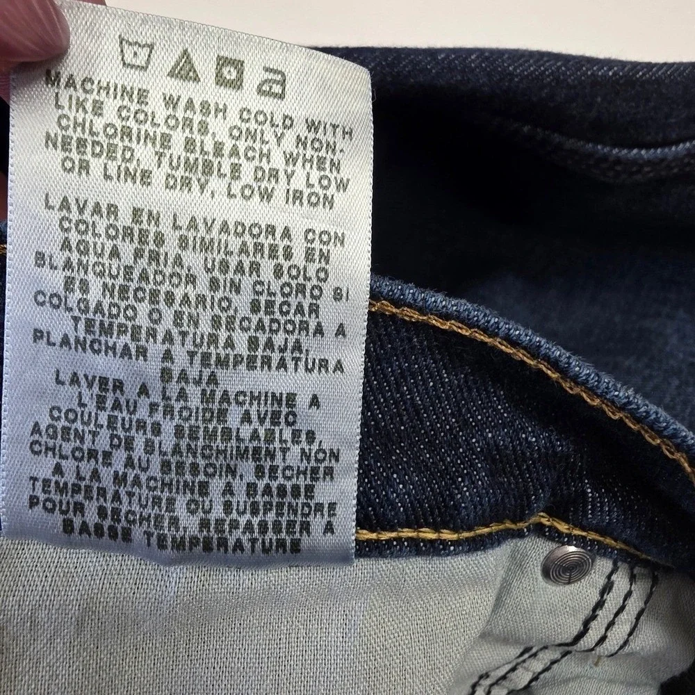 Wrangler Riggs Workwear Mens Dark Wash Straight Leg Jeans 3W044DS 38x32 Stretch - Picture 5 of 8